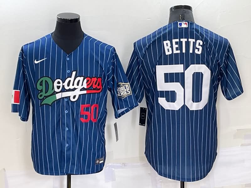 Los Angeles Dodgers Dark Blue Retro MLB Jersey 02