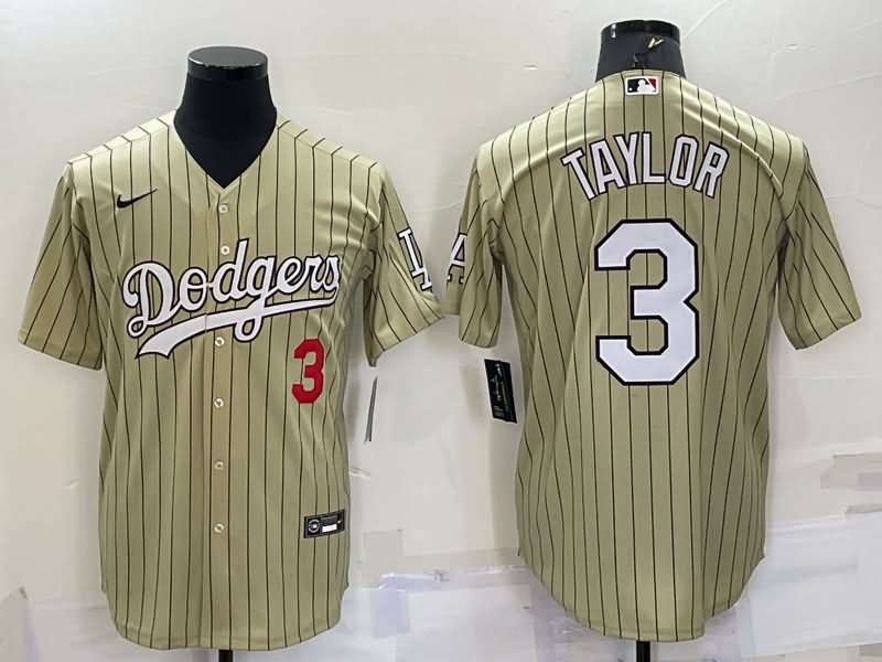 Los Angeles Dodgers Tan Retro MLB Jersey