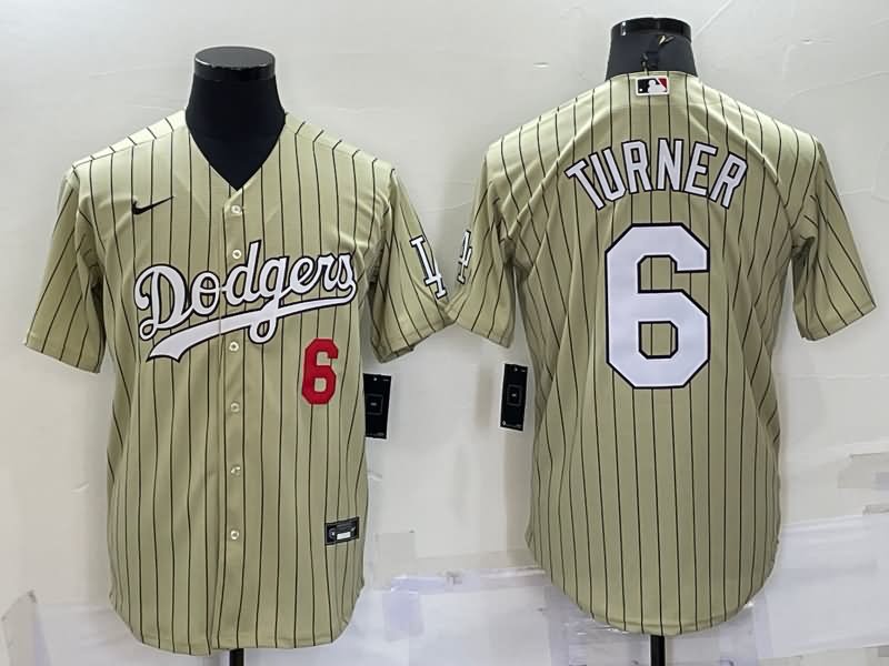 Los Angeles Dodgers Tan Retro MLB Jersey