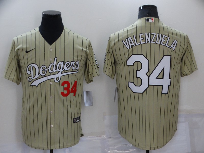 Los Angeles Dodgers Tan Retro MLB Jersey