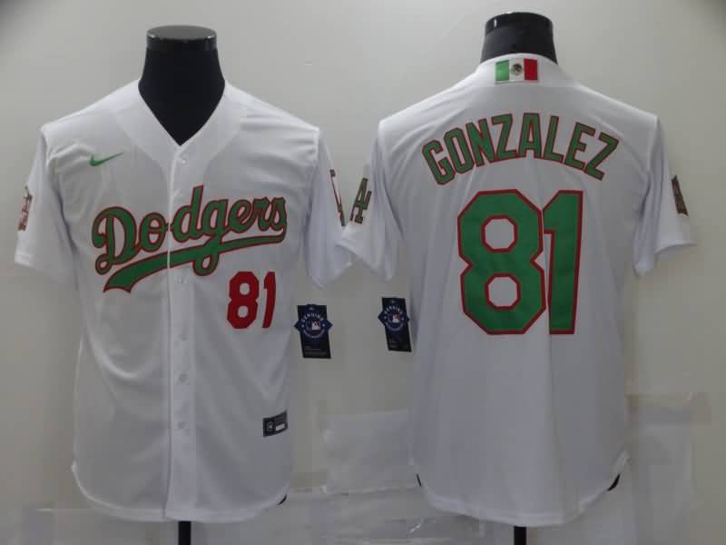 Los Angeles Dodgers White Green MLB Jersey