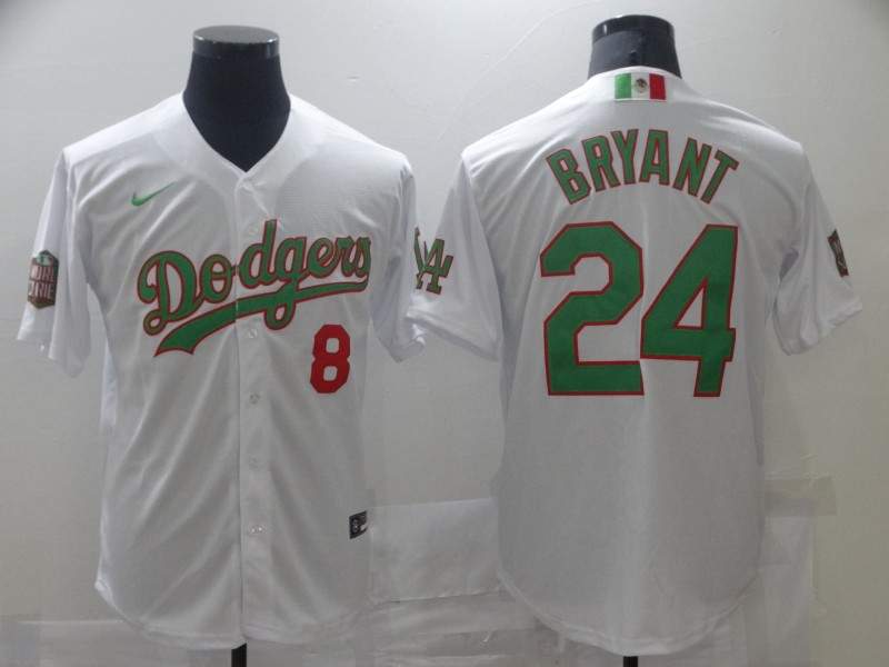 Los Angeles Dodgers White Green MLB Jersey