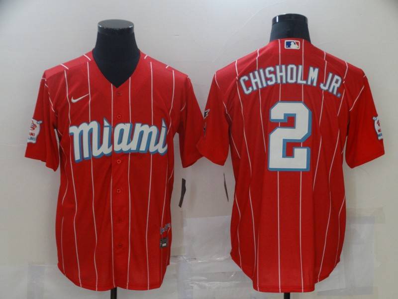 Miami Marlins Red MLB Jersey