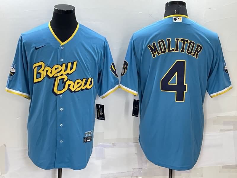 Milwaukee Brewers Blue MLB Jersey