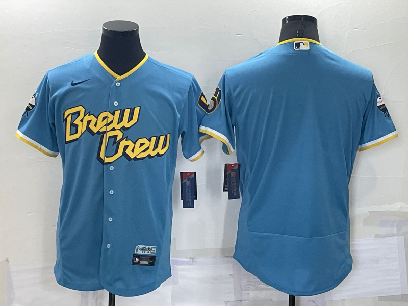 Milwaukee Brewers Blue Elite MLB Jersey