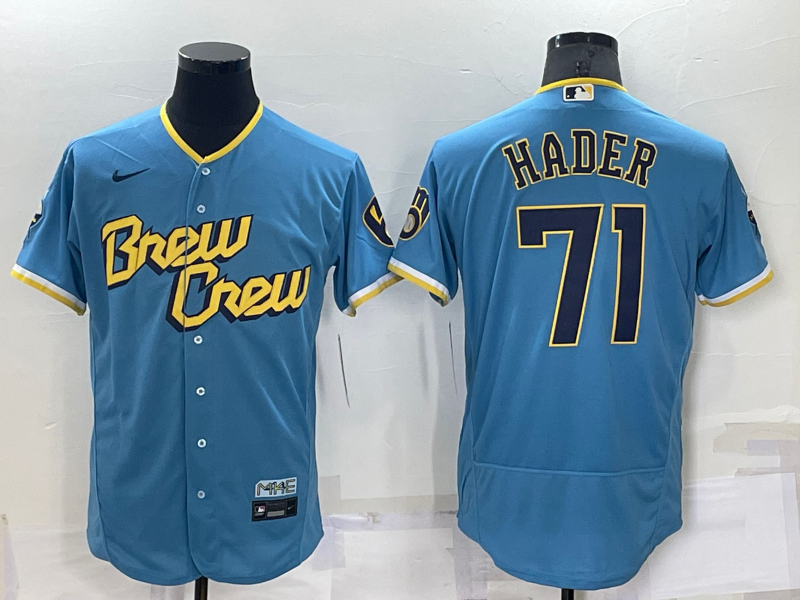 Milwaukee Brewers Blue Elite MLB Jersey