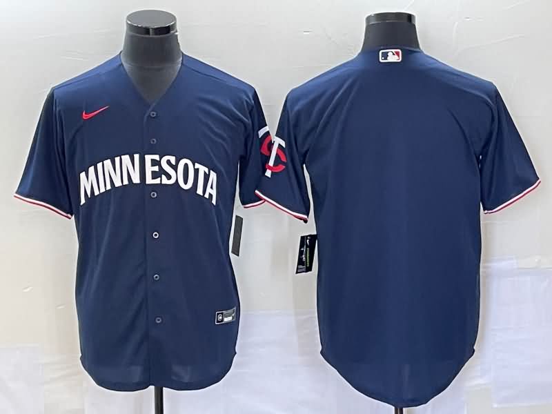 Minnesota Twins Dark Blue MLB Jersey 02