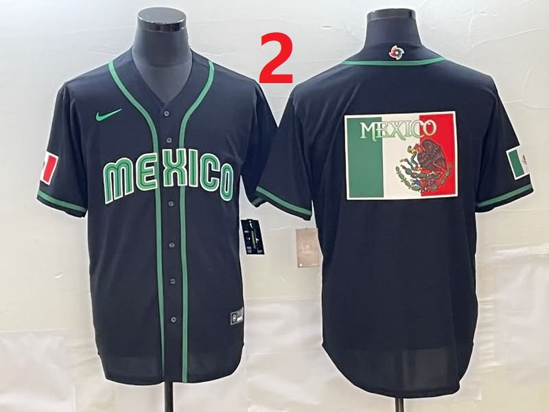 Mexico Black Baseball Jersey 02