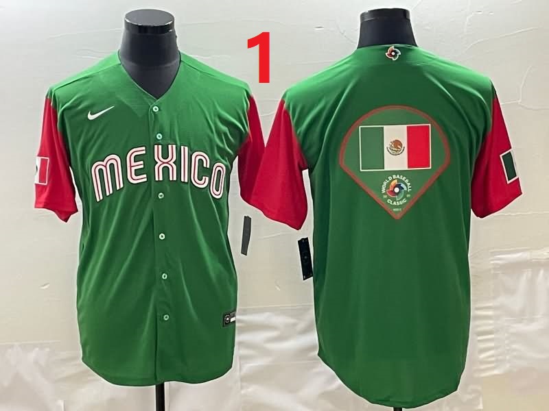 Mexico Green Baseball Jersey 02