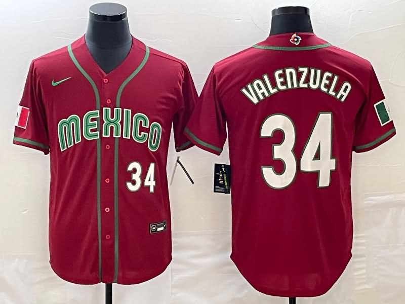 Mexico Red Baseball Jersey 03