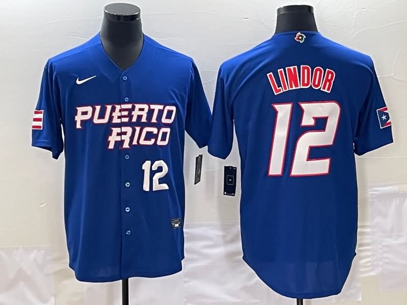 Puerto Rico Blue Baseball Jersey