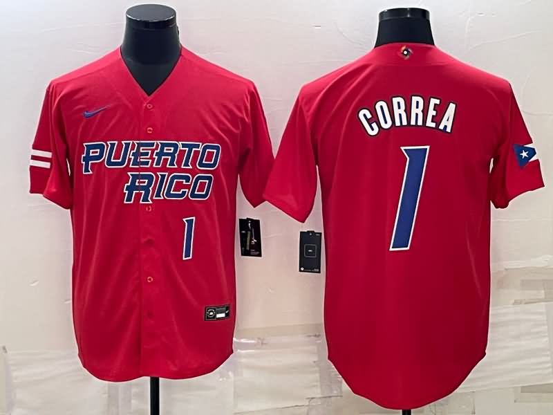 Puerto Rico Red Baseball Jersey