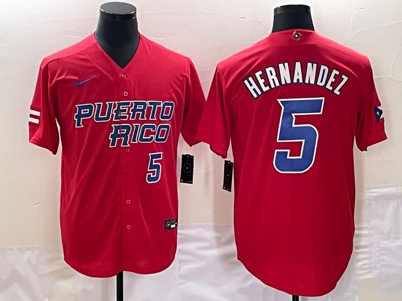 Puerto Rico Red Baseball Jersey