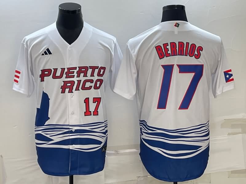Puerto Rico White Baseball Jersey