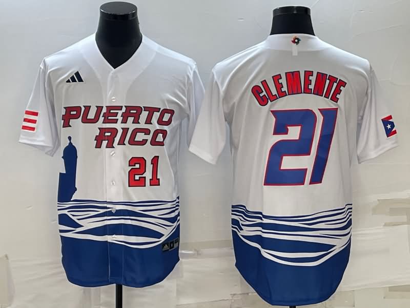 Puerto Rico White Baseball Jersey