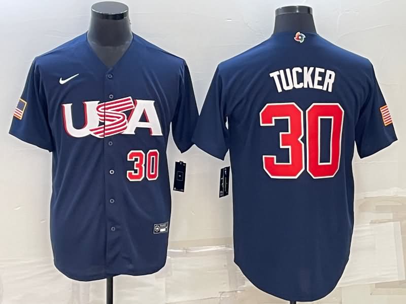 USA Dark Blue Baseball Jersey