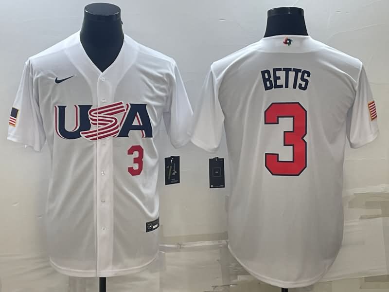 USA White Baseball Jersey