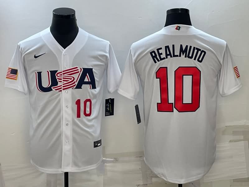 USA White Baseball Jersey