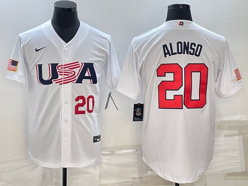 USA White Baseball Jersey