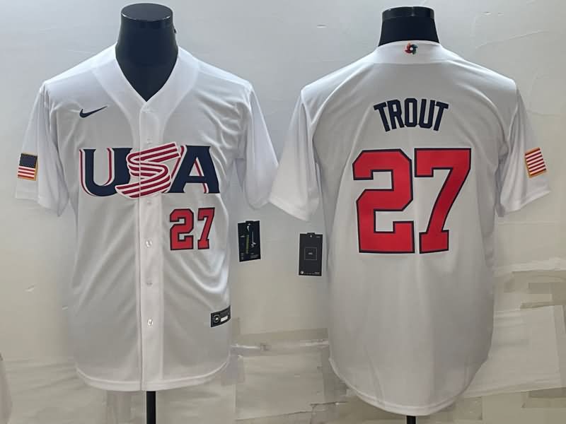 USA White Baseball Jersey