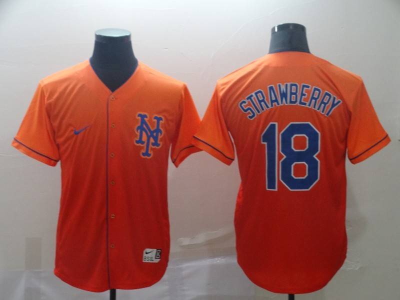 New York Mets Orange Fashion MLB Jersey