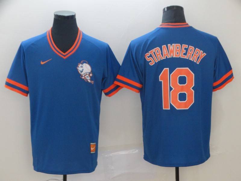 New York Mets Blue Retro MLB Jersey