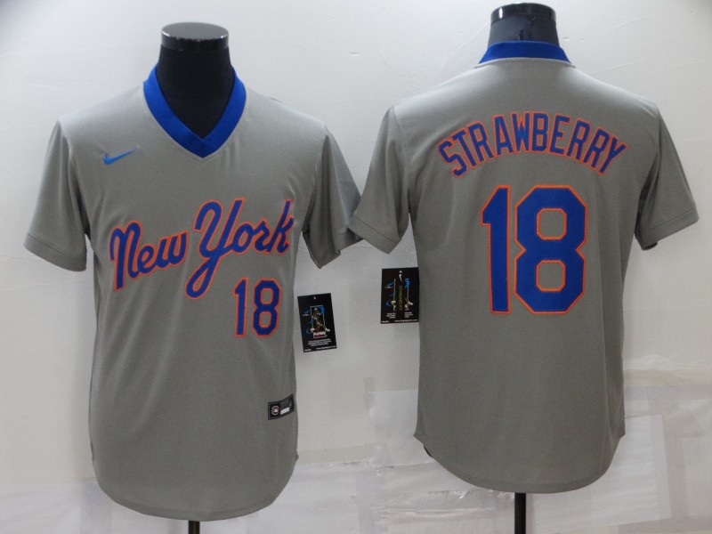 New York Mets Grey Retro MLB Jersey