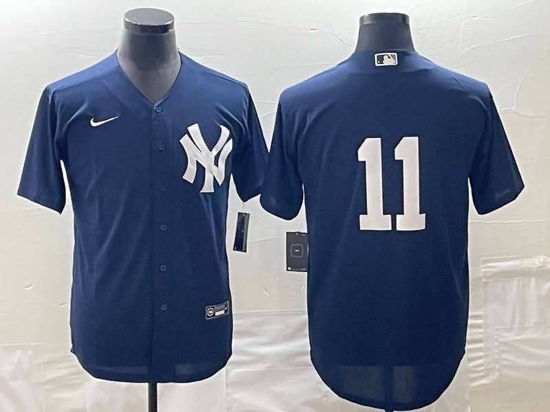 New York Yankees Dark Blue MLB Jersey 02