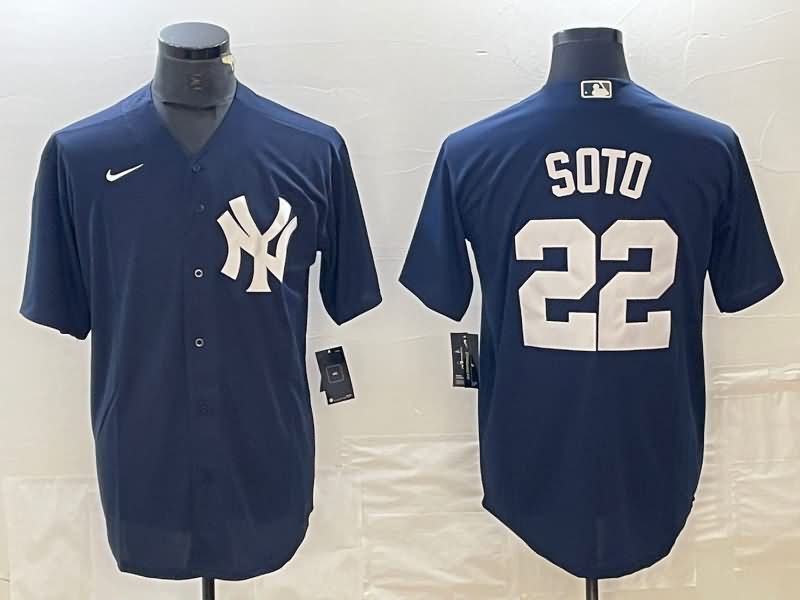 New York Yankees Dark Blue MLB Jersey 02