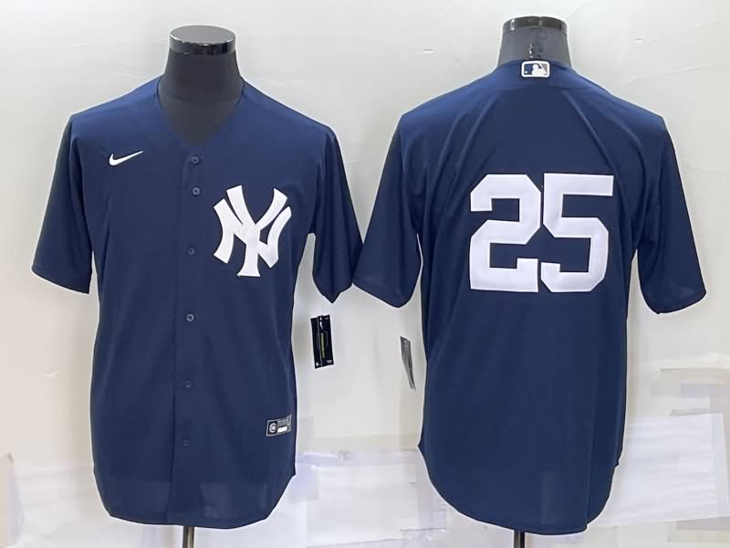 New York Yankees Dark Blue MLB Jersey 02