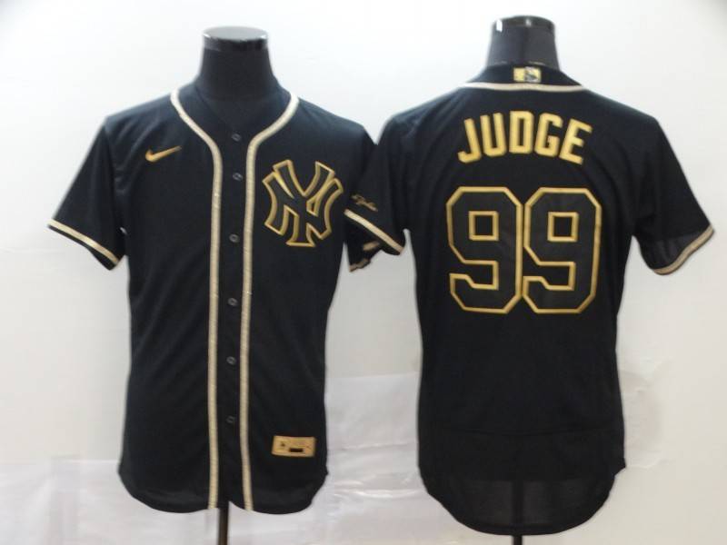 New York Yankees Black Gold Elite MLB Jersey