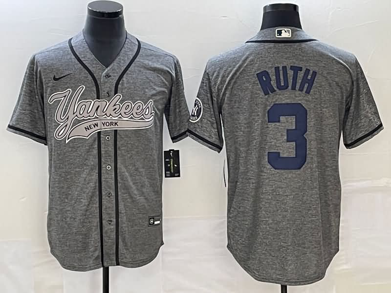 New York Yankees Grey MLB Jersey 05