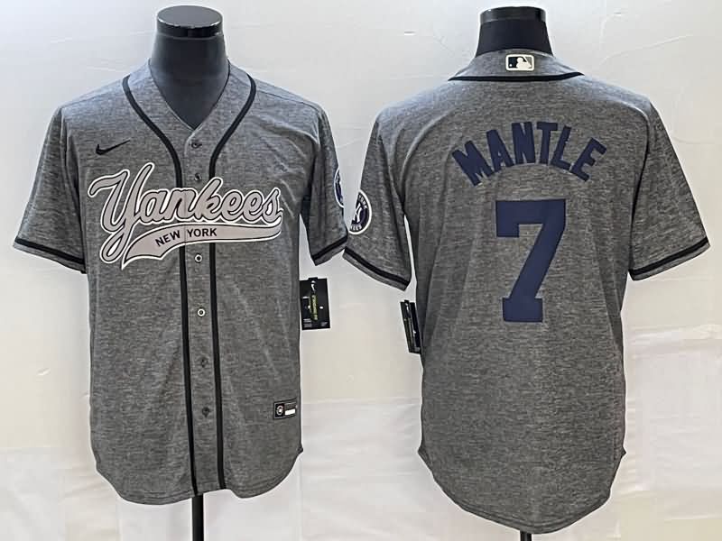 New York Yankees Grey MLB Jersey 05