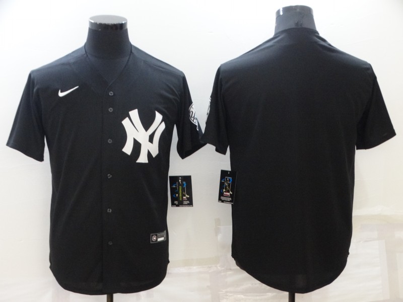 New York Yankees Black Retro MLB Jersey