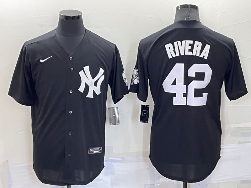 New York Yankees Black Retro MLB Jersey