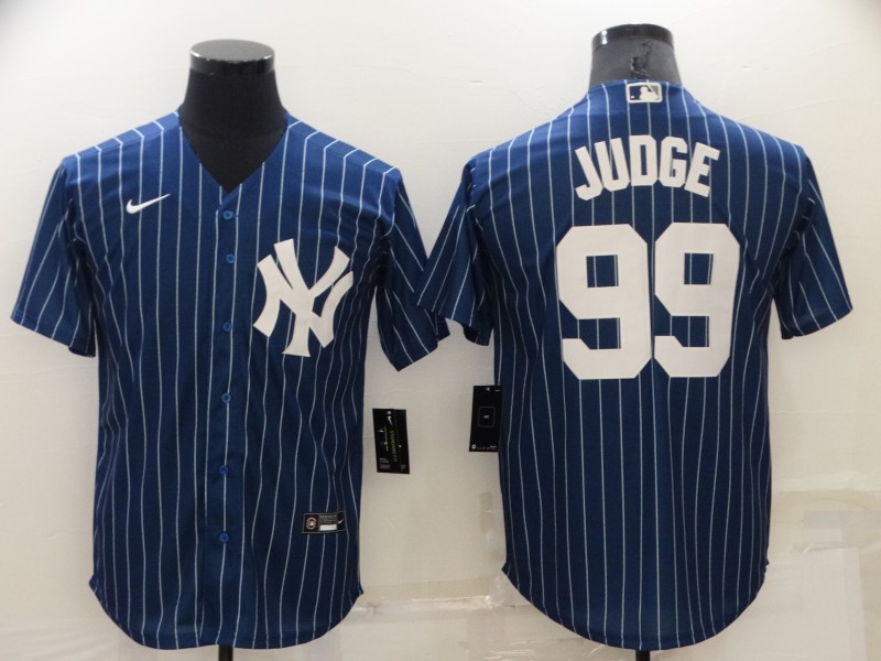 New York Yankees Dark Blue Retro MLB Jersey 02