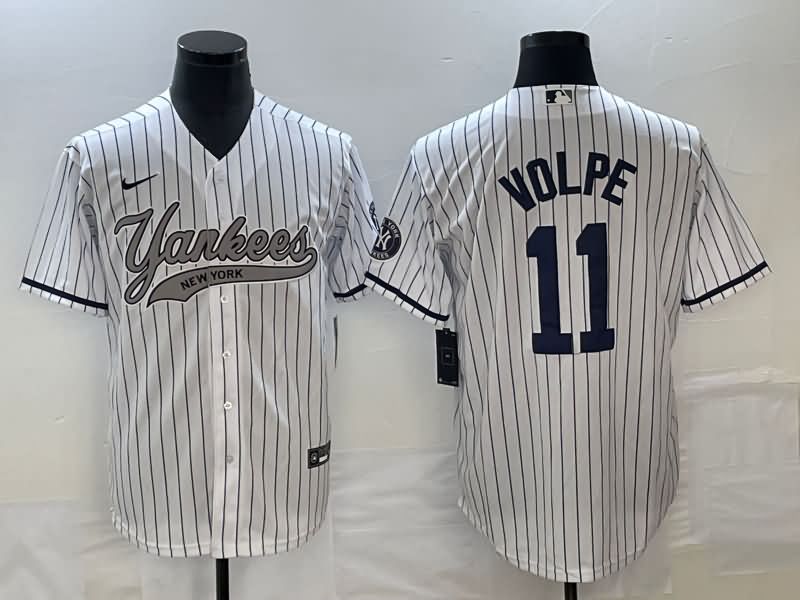 New York Yankees White MLB Jersey 03