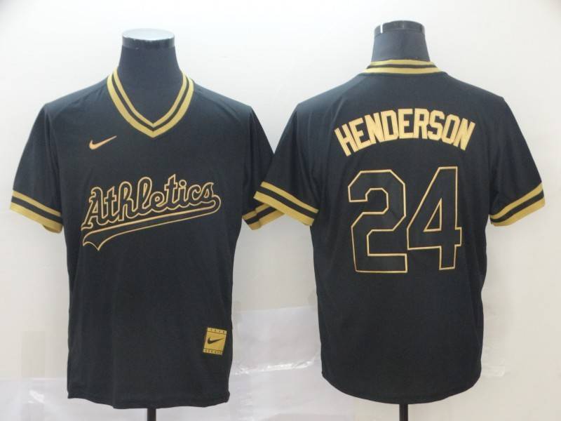 Oakland Athletics Black Gold Retro MLB Jersey