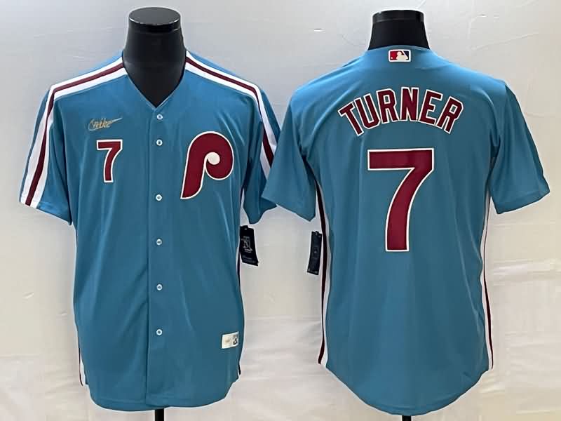 Philadelphia Phillies Light Blue Cooperstown Collection MLB Jersey