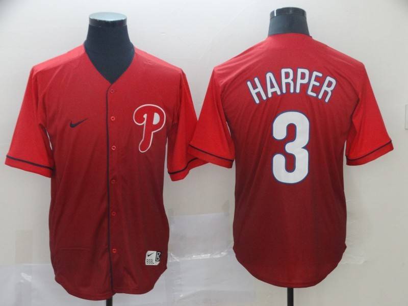 Philadelphia Phillies Red Fashion MLB Jersey