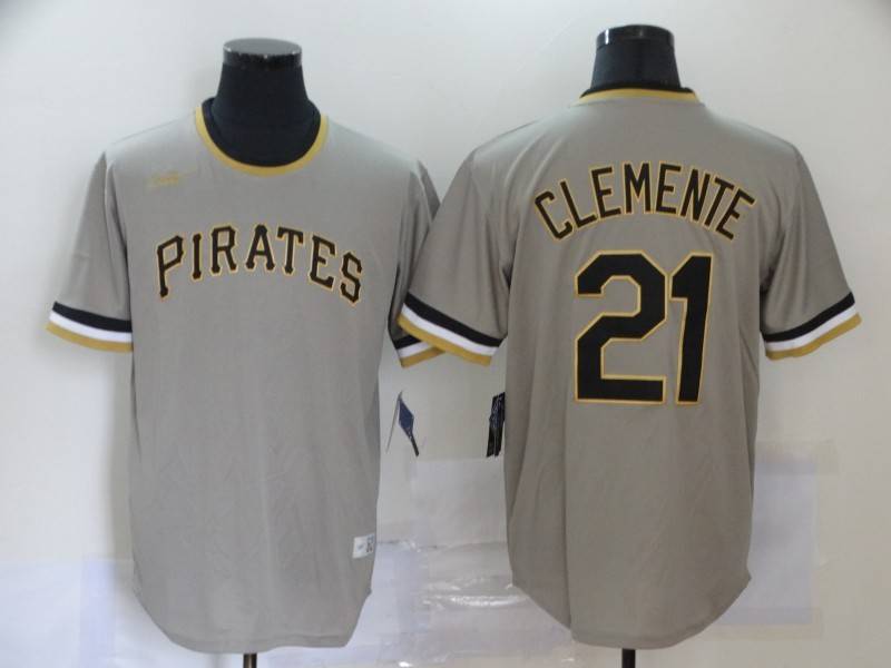 Pittsburgh Pirates Grey Cooperstown Collection MLB Jersey