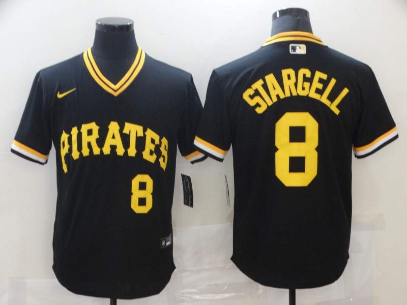 Pittsburgh Pirates Black Retro MLB Jersey 02