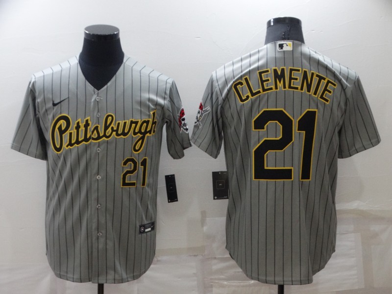 Pittsburgh Pirates Grey Retro MLB Jersey