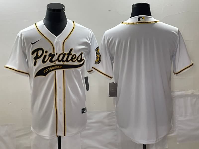 Pittsburgh Pirates White MLB Jersey 02