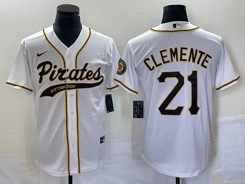 Pittsburgh Pirates White MLB Jersey 02