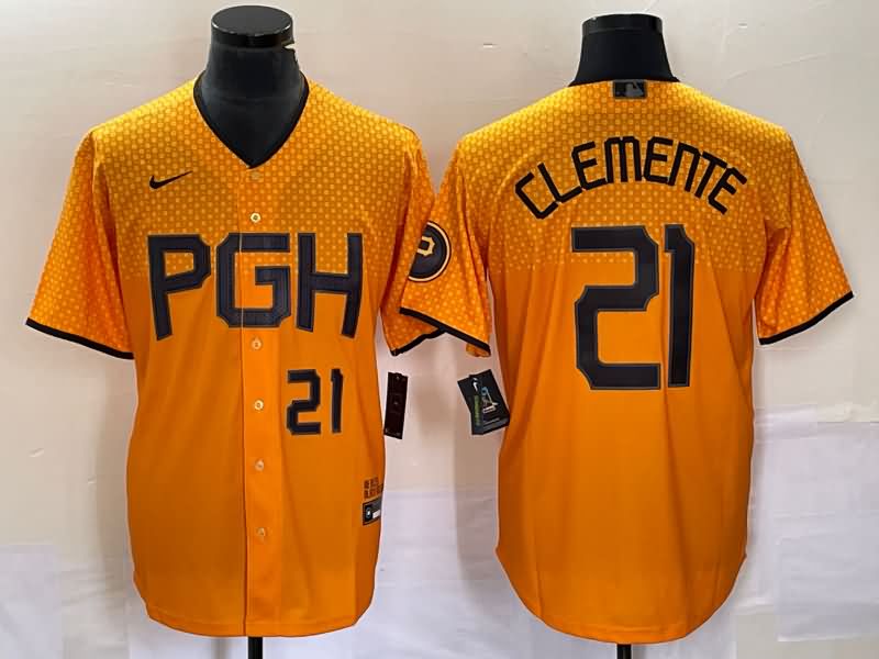 Pittsburgh Pirates Yellow MLB Jersey