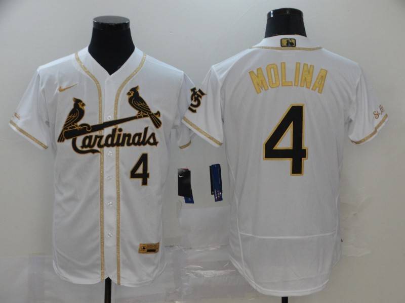 St. Louis Cardinals White Gold Elite MLB Jersey