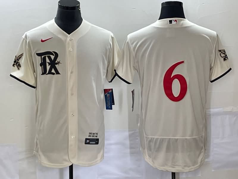 Texas Rangers Cream Elite MLB Jersey