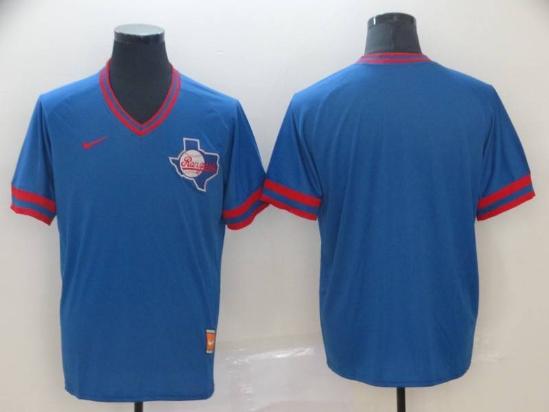 Texas Rangers Blue Retro MLB Jersey