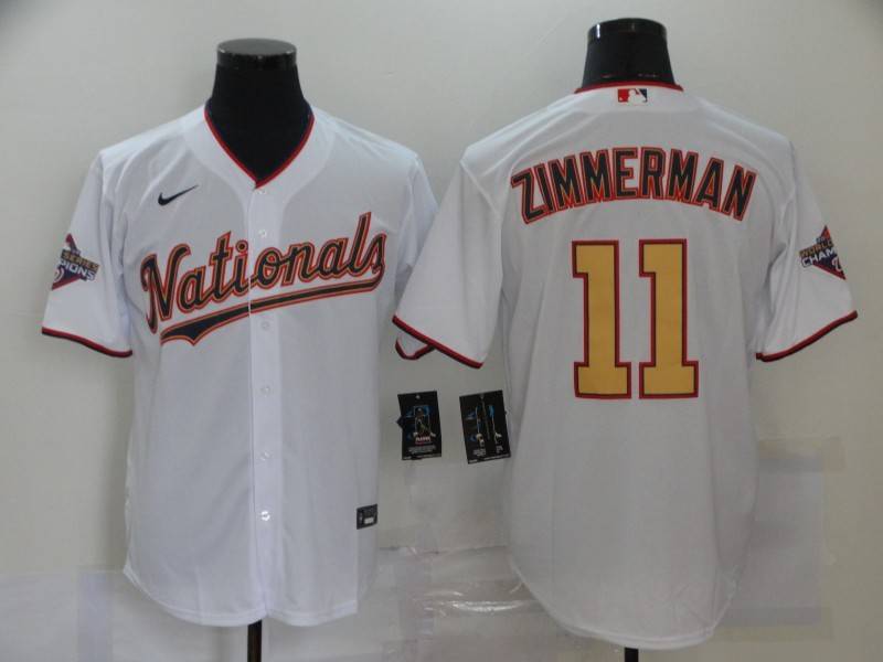 Washington Nationals White Gold MLB Jersey